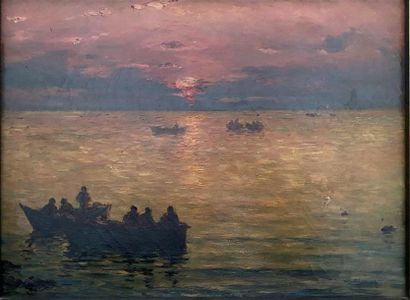null Charles SIGNOLET XXe

Les pêcheurs, coucher de soleil

Huile sur toile signée...