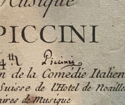 null Nicollo PICCINI (1728 - 1800) - DIDON, (Page de titre signée de l'auteur à l'encre),...