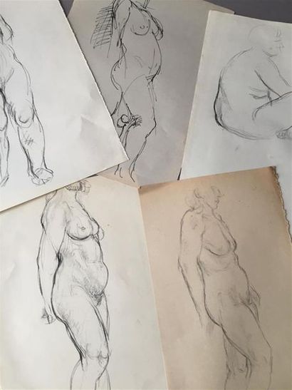 null Raoul POUILLAT (1902-1990)

Ensemble d'environ 250 dessins 

Etudes de nus

Sanguine,...