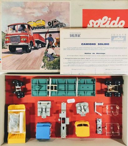 null SOLIDO - SOLIVAC 1975 : Coffret camions gros porteur à construire « PL 2 »....
