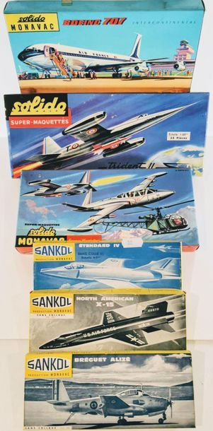 null SOLIDO - Maquettes plastique (BO) : MONOVAC BOEING 707 - MONOVAC FOUGA "MAGISTER"...