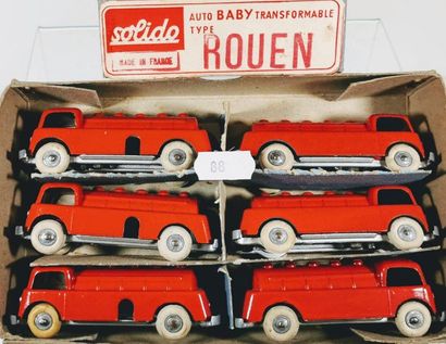 null SOLIDO - BABY 1951 : boite ROUEN comprenant 6 camions citerne (couvercle non...