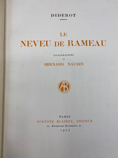 null DIDEROT (Denis). Rameau's nephew. Preface by Louis Barthou. Paris, Auguste Blaizot,...