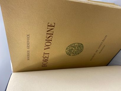 null GENEVOIX (Maurice). Forêt voisine. S. l., Société de Saint-Éloy, 1931. 2 volumes...