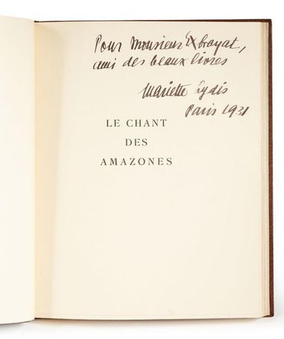 null MONTHERLANT (Henry de). Le Chant des Amazones. Paris, Govone Éditeur, 1931....