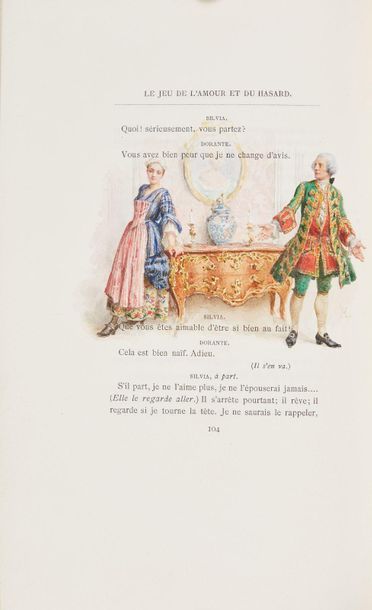null MARIVALS (Pierre Carlet de Chamblain de). The Game of Love and Chance. Paris,...
