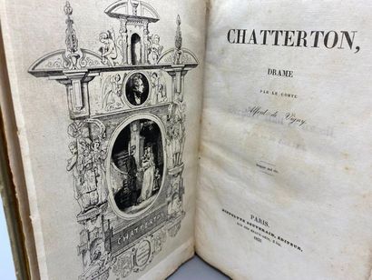 null VIGNY (Alfred de). Chatterton, drame. Paris, Hippolyte Souverain, Éditeur, 1835....