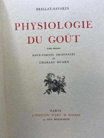null BRILLAT-SAVARIN (Jean Anthelme). Physiologie du goût. Paris, L'Édition d'art...