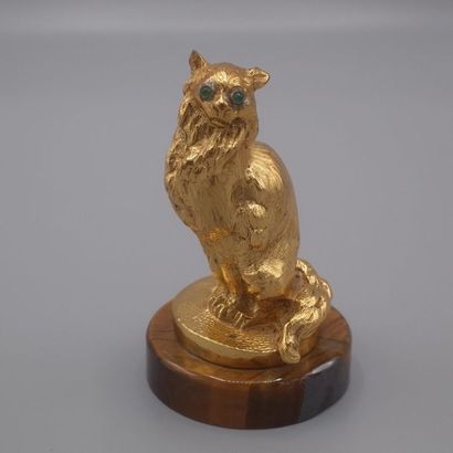 null D'après Thomas François CARTIER (1879-1943)

Chat assis.

Bronze à patine dorée.

Les...