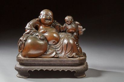 null JAPON - Epoque MEIJI (1868 - 1912)

Important okimono en bronze à patine brune,...