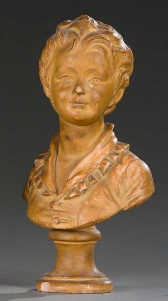 null École du XIXème siècle

Louis XVII en buste

Épreuve en plâtre patiné (manque)

Hauteur...