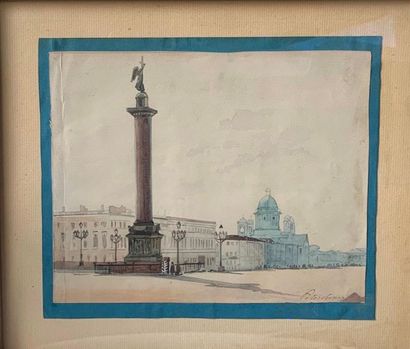 null Ecole du XIXe siècle

Vue sur Saint Petersbourg

Aquarelle, signature illisible...