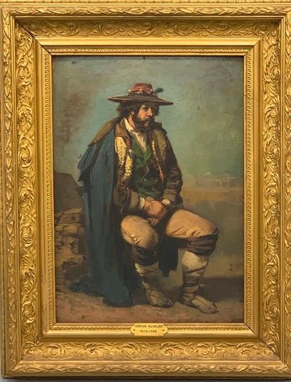 null Jean Jules Adrien KUNKLER (1829 - 1866)

Personnage à la cape bleue, assis sur...