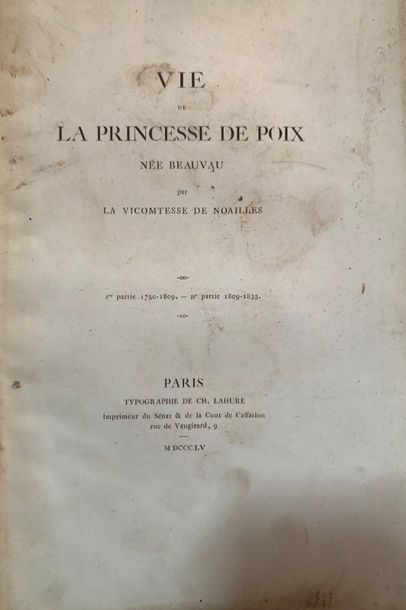 Vie de la princesse de Poix née Beauvau par...