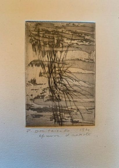 null Pierre DMITRIENKO (1925-1974) 

Abstract composition

Engraving, artist's proof.

30,5...