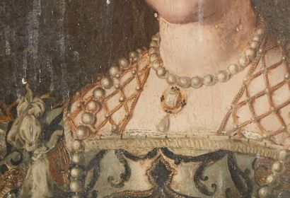 null 16th century ITALIAN school

Portrait of Eleonore of Toledo in bust with pearl...