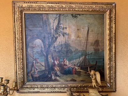null Ecole FRANCAISE du XVIIIe siècle

Scène animée dans un port

Huile sur toile...