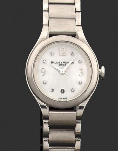 null BALSAM & MERCIER

Promesse ladies' wristwatch in stainless steel, mother-of-pearl...