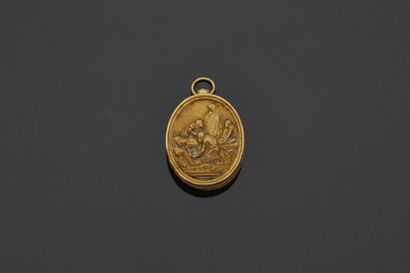 null Reliquary of Saint BONIFACE - 19th century

Oval gilt metal relic with decoration...