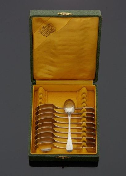 null Ten little silver mocha spoons. Goldsmith M.R.

Total weight: 109 g