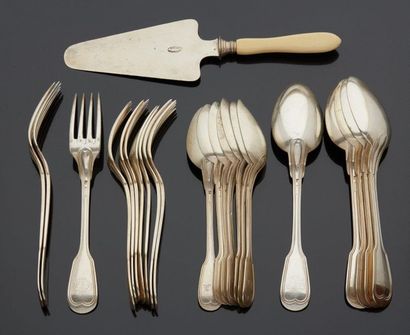 null Lot of various silver plated metal including cutlery, a stove, a tray, asparagus...