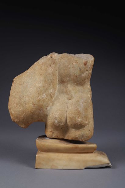 null 
Headless torso representing a young naked faun carrying an animal corpse behind...