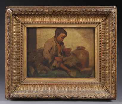 null Ecole FRANCAISE du XIXe siècle

Jeune homme assis

Huile sur toile portant une...
