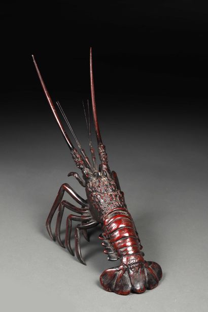 null Lobster in patinated bronze (accident to an antenna).

Japan, early 20th century

Length...