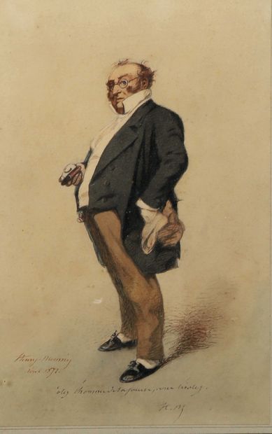 null 
Henri MONNIER (1805-1877)

Portrait of Mr Prudhomme with a cigar

Ink and watercolor,...