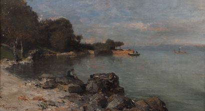 null 
Adolphe APPIAN (1818-1898)




Bords du lac Léman à Genève, Suisse




Huile...