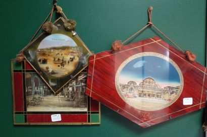 null 8 framed pieces, mainly chromolithographs.