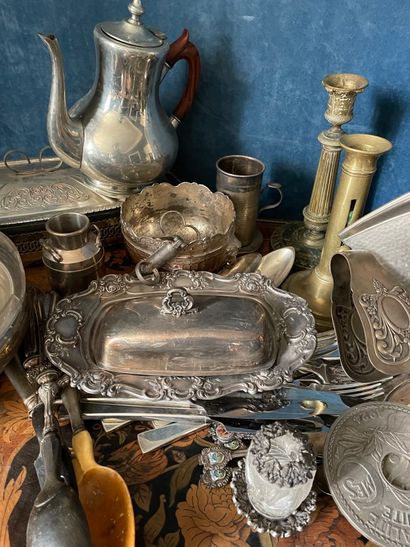 null Lot of various silver and gold plated metal