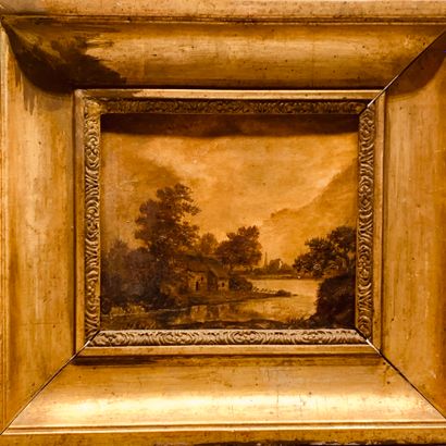 null French school of the 19th century

Landscape with a river

Oil on cardboard

11...
