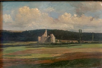 null Belgian school of the XIXth century

Ruins of the castle of Fagnolles, Belgium

Oil...