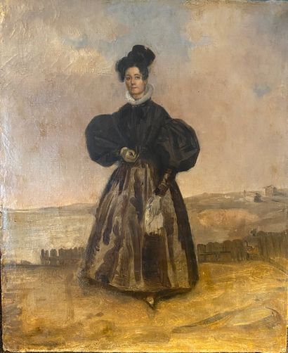 null Romantic school (XIXth century)

Woman in a landscape

Oil on canvas

46 x 38...