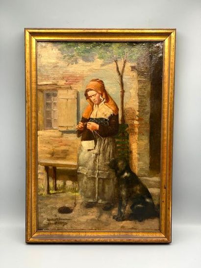 null ORLIAN (XIX-XXe siècles)

Jeune femme à son ouvrage avec son chien

Huile sur...
