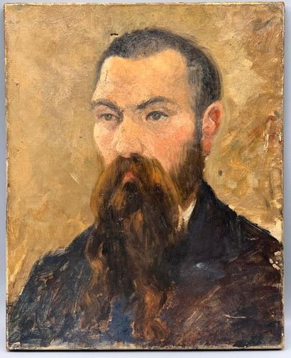 null Ecole FRANCAISE vers 1880

Portrait présumé de Verlaine

Huile sur toile (accidents)

41...