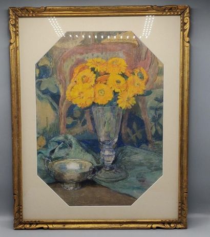 null Edgard MAXENCE (1871-1954)

Zinnias dans un verre

Aquarelle gouachée, signée...