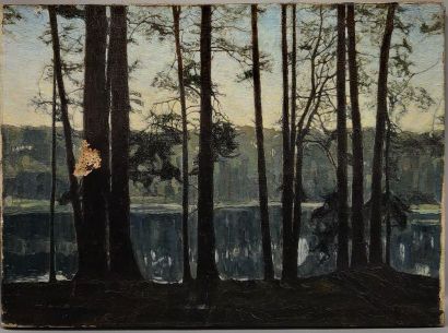 null School of the 20th century

Tree-Lake Landscape

Oil on canvas, bears an illegible...