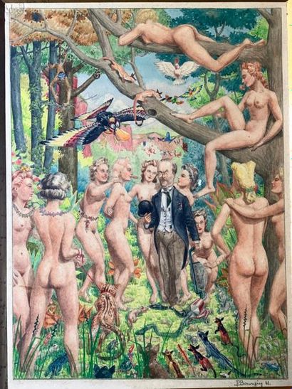 null Pierre BOURGIN (20th century)

Nymphs in the forest, scenes of naked women

Two...