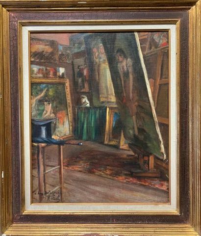 null René Georges HERMANN PAUL (1864-1940)

The painter's studio

Oil on canvas signed...