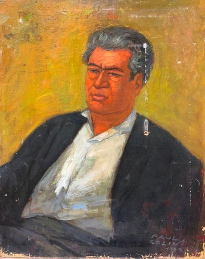 null Paul COLIN (1892-1985)

Presumed portrait of André Breton

Oil on canvas signed...