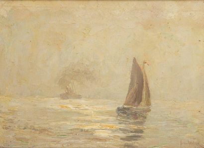 null Early 20th century Dutch school 

In the mist

Oil on canvas signature illegible...