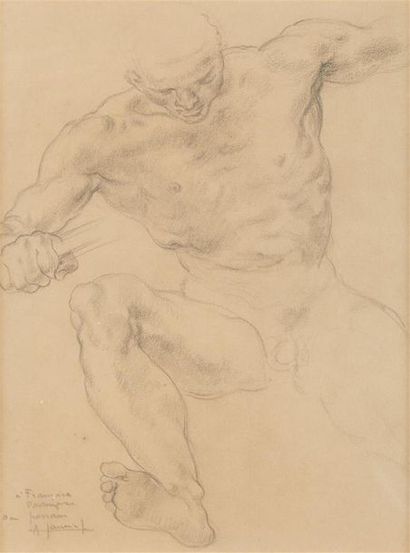 null Alfred JANNIOT (1889-1969)

Nude man study

Pencil lead, autographed and signed...