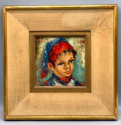 null Anna de BANGUY (20th century)

Garçonnet 

Girl

Two oils on canvas signed in...