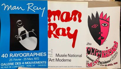 null Lot of six exhibition posters: 3 concerning MAN RAY, 2 concerning Georges M...