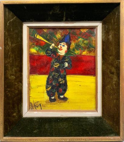 null Henry d'ANTY (1910-1998)

Musical clown

Clown dancer

Two oils on canvas, signed...