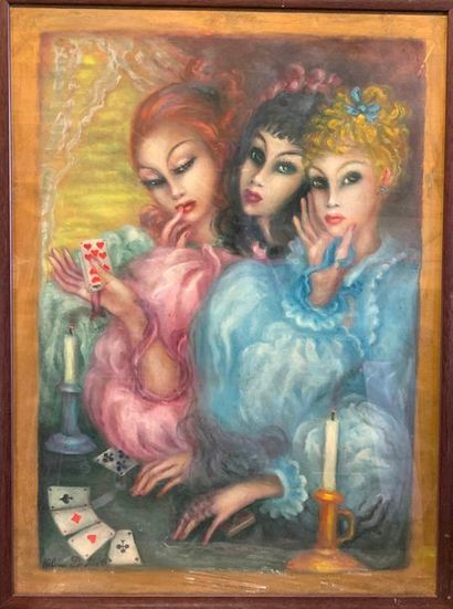 null Hélène PERDRILLAT (1894-1969)

The blonde, the brunette and the redhead.

Oil...