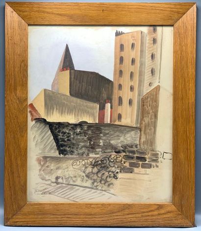 null Jean BURKHALTER (1895-1984)

Architecture cubisante

Gouache sur papier signée...