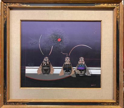 null Andres SEGOVIA (1929-1996)

Les trois mouches, 1976

Huile sur isorel signée...